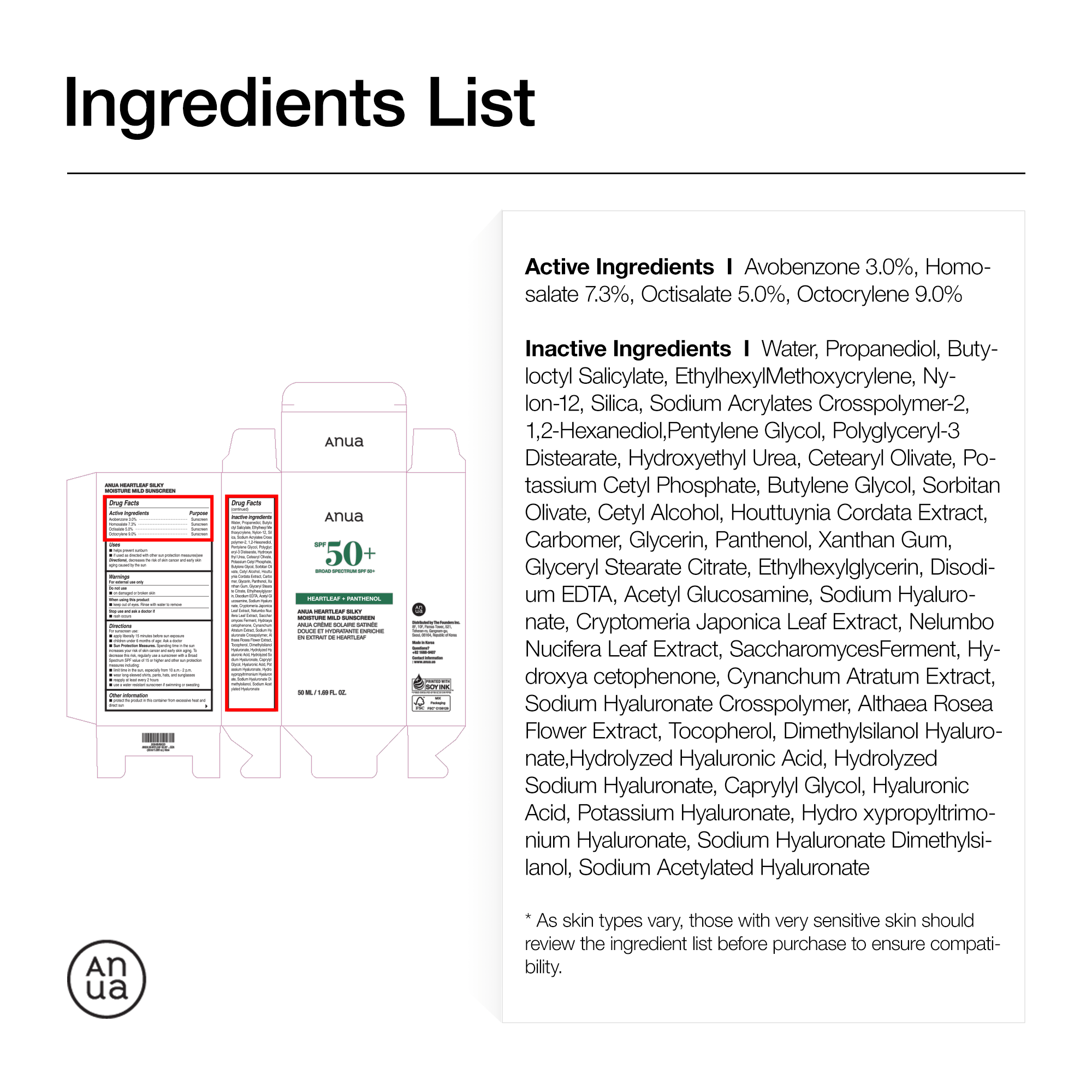 Heartleaf Silky Moisture Mild Sunscreen